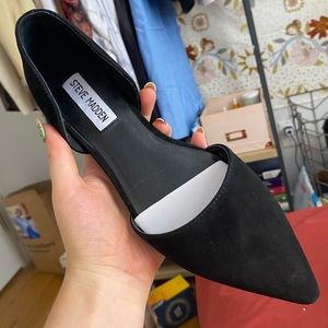 Khai D'Orsay Flat - black suede size 7M